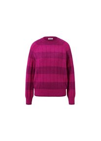 Tchibo - Pleten&yacute; svetr s ažurov&yacute;m vzorem - pro ženy - vel. L 44/46 - barva: růžov&aacute;/s proužky