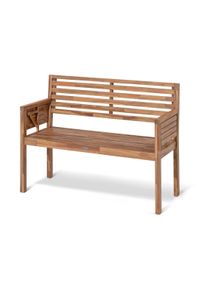 Tchibo - Zahradn&iacute; lavice &raquo;Lenja&laquo; se sklopn&yacute;mi područkami - barva: hněd&aacute;