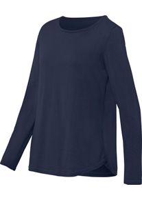 Damske Bavlněn&yacute; svetr s překř&iacute;žen&yacute;m doln&iacute;m lemem n&aacute;mořnick&aacute; modr&aacute; ,velikost 54