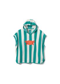 Tchibo - Frot&eacute; pončo pro miminka a pro děti - pro ženy - vel. 110/116 - barva: b&iacute;l&aacute;/s proužky