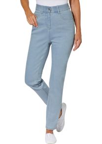 Damske Dž&iacute;ny s elastick&yacute;m pasem bělen&aacute; modr&aacute; ,velikost 21