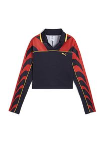 Puma Ženy Tričko 'Road To Unity' n&aacute;mořnick&aacute; modř / žlut&aacute; / červen&aacute; XS