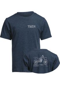 Thor Blueprint, t-shirt youth , color: Dark Blue/White , size: L