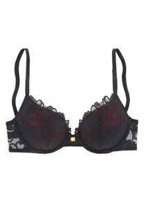 JETTE Ženy Podprsenka červen&aacute; / čern&aacute; 70