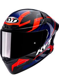 KYT TT-Revo Speeding, full face helmet , color: Black/Dark Blue/Red , size: XXL