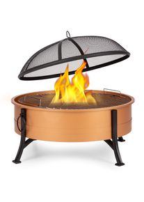 Blumfeldt Catania 2 v 1, ohni&scaron;tě s grilem, &Oslash; 80 cm, gril &Oslash; 70 cm, lapač jisker, ocel, měď