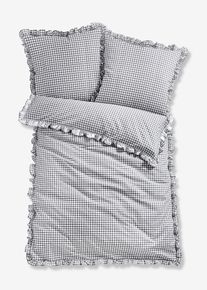 Povlečen&iacute; z linonu s r&yacute;&scaron;ky | &Scaron;ed&aacute; | Vel. 135x200 cm | 100% bavlna| bonprix