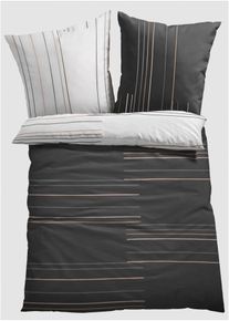 Oboustrann&eacute; povlečen&iacute; z bavlněn&eacute; směsi | &Scaron;ed&aacute; | Vel. 135x200 cm | bonprix