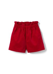 Tchibo - Dětsk&eacute; sametov&eacute; &scaron;ortky - pro d&iacute;vky - vel. 110/116 - barva: červen&aacute;