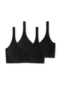Podprsenky s vyztužen&yacute;mi ko&scaron;&iacute;čky a biobavlnou Schiesser - pro ženy - vel. 75B - barva: čern&aacute;