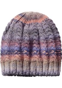 Damske Pleten&aacute; čepice z duhov&eacute; př&iacute;ze b&eacute;žov&aacute;-&scaron;eř&iacute;kov&aacute; ,velikost 0