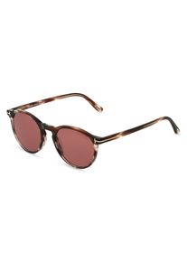 Tom Ford FT0904 | unisex slunečn&iacute; br&yacute;le | Kulat&yacute; | Obruba: Acet&aacute;t hněd&aacute; | Barva čoček: Starorůžov&aacute; Celobarevn&eacute;