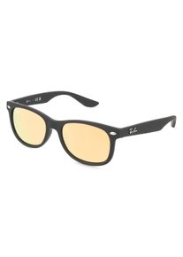 Ray Ban Junior 0RJ9052S JUNIOR NEW WAYFARER | unisex slunečn&iacute; br&yacute;le | Čtvercov&yacute; | Obruba: Plast Čern&aacute; | Barva čoček: Oranžov&aacute; Zrcadlov&eacute; Pink