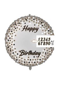 Procos Bal�nek f�liov� pro personifikaci se samolepic�mi ��slicemi Punt�ky kulat� 46 cm