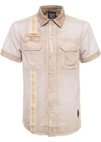 King Kerosin Motor Service, shirt short sleeve , color: Light Brown , size: S