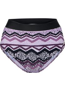 feel good Damske Spodn&iacute; d&iacute;l bikin se &scaron;irok&yacute;m lemem fialov&aacute;-čern&aacute;-potisk ,velikost 38