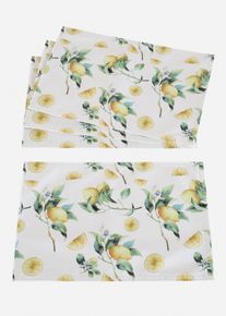 Prost&iacute;r&aacute;n&iacute; (4 ks v balen&iacute;) s potiskem citronů | B&iacute;l&aacute; | Vel. 30x45 cm | bonprix