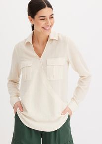 Ko&scaron;ilov&aacute; halenka se zavinovac&iacute;m efektem | B&eacute;žov&aacute; | Vel. 36 | bonprix