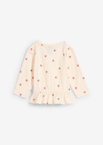 Triko s dlouh&yacute;m ruk&aacute;vem z čist&eacute; organick&eacute; bavlny | B&eacute;žov&aacute; | Vel. 92/98 | 100% bavlna| bonprix