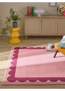 benuta Pop Prateln&yacute; koberec Frame Růžov&aacute; 120x170 cm Hranice,Trendov&yacute; vzhled