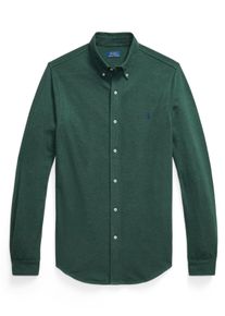 Velk&eacute; Velikosti - Polo Ralph Lauren - Federlehk&eacute; s&iacute;ťovan&eacute; tričko s v&yacute;&scaron;ivkou hr&aacute;če p&oacute;la - 3XL - Jedlov&aacute; Zeleň