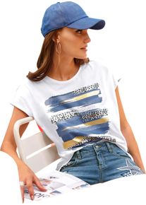 Damske Tričko s leopard&iacute;m potiskem b&iacute;l&aacute; ,velikost 36