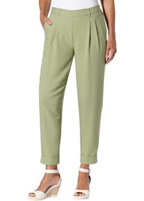 Damske Kalhoty se z&aacute;hyby v pase s pevn&yacute;m doln&iacute;m lemem r&aacute;kosov&aacute; ,velikost 40