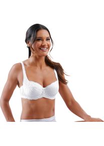 SuSa Damske Korzetov&aacute; podprsenka s kosticemi a push-up vložkami b&iacute;l&aacute; ,velikost 80D