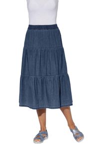 Damske Dž&iacute;nov&aacute; sukně stupňovit&eacute;ho střihu sepran&aacute; modr&aacute; stone ,velikost 21