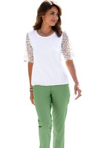 Damske Krajkov&eacute; tričko s 95 % visk&oacute;zy b&iacute;l&aacute; ,velikost 48