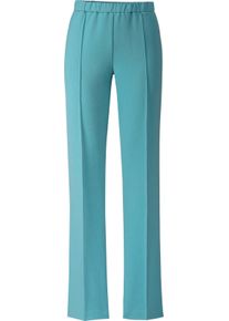 Damske Oblekov&eacute; kalhoty s elastick&yacute;m pasem oce&aacute;nově modr&aacute; ,velikost 22