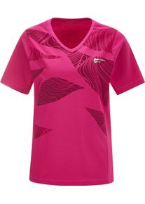 Damske Sportovn&iacute; tričko s pod&iacute;lem streče fuchsiov&aacute;-vzor ,velikost 52/54