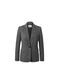 Tchibo - Tkan&yacute; blejzr se vzhledem ryb&iacute; kostry - pro ženy - vel. 46 - barva: čern&aacute;/žak&aacute;r