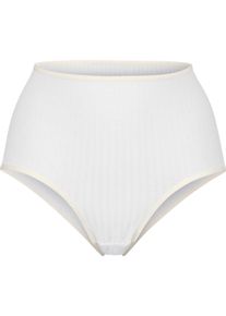 w&auml;schepur Damske Kalhotky s pasem a žebrovanou strukturou b&iacute;l&aacute; ,velikost 52/54