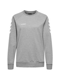 Hummel Ženy Sportovn&iacute; mikina &scaron;ed&yacute; mel&iacute;r / b&iacute;l&aacute; XS