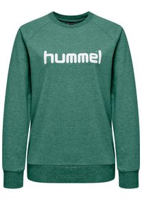 Hummel Ženy Sportovn&iacute; mikina zelen&yacute; mel&iacute;r / b&iacute;l&aacute; XL
