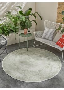 benuta Nest Vnitřn&iacute; a venkovn&iacute; kulat&yacute; koberec Bronco M&aacute;tov&aacute; &oslash; 160 cm Geometrick&eacute;