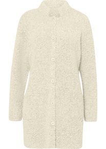 Heine Damske Dlouh&yacute; pleten&yacute; kab&aacute;tek z př&iacute;ze bukl&eacute; ecru-mel&iacute;r ,velikost 34