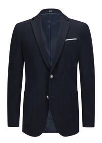 Velk&eacute; Velikosti - JOOP! - Sako ve vzhledu jemn&eacute; pleteniny z elastick&eacute; vlny Techno, regular fit - 60 - Modr&aacute;