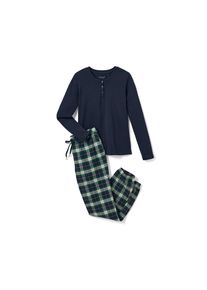 Tchibo - Flanelov&eacute; pyžamo - pro ženy - vel. XXL 52/54 - barva: modr&aacute;