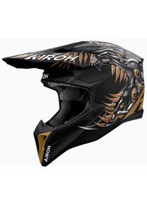 Airoh Wraaap Cyborg, motocross helmet , color: Matt Black/Grey/Bronze , size: XL