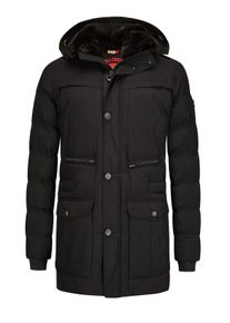 Velk&eacute; Velikosti - Wellensteyn - Funkčn&iacute; parka s pod&scaron;&iacute;vkou a odep&iacute;nac&iacute;m l&iacute;mcem z uměl&eacute; kože&scaron;iny - 3XL - Čern&aacute;