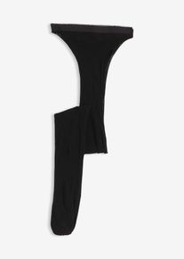 Podvazkov&eacute; punčochy s p&aacute;skem 30 DEN | Čern&aacute; | Vel. M | bonprix