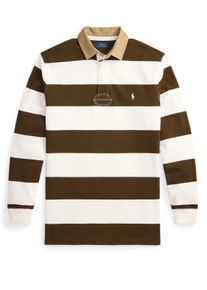 Velk&eacute; Velikosti - Polo Ralph Lauren - Ragbyov&aacute; ko&scaron;ile s proužky a l&iacute;mečkem v obno&scaron;en&eacute;m vzhledu - 4XL - Hněd&aacute;