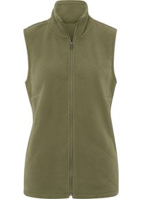 Damske Fleecov&aacute; vesta s kosočtvercov&yacute;m pro&scaron;&iacute;v&aacute;n&iacute;m khaki ,velikost 40