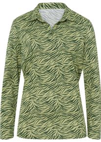 Damske Tričko s dlouh&yacute;m ruk&aacute;vem a zebř&iacute;m potiskem světlezelen&aacute;-mechov&aacute;-potisk ,velikost 40