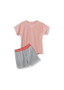 Tchibo - Dětsk&eacute; pyžamo - pro d&iacute;vky - vel. 122/128 - barva: b&iacute;l&aacute;/s proužky