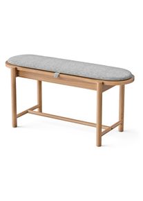 Tchibo - Lavice z masivn&iacute;ho dřeva s polstrov&aacute;n&iacute;m a &uacute;ložn&yacute;m prostorem - barva: &scaron;ed&aacute;