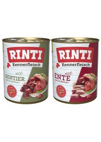 Rinti Kennerfleisch kombinovan&eacute; balen&iacute; s kachnou a sobem, 24 &times; 800 g