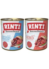Rinti Kennerfleisch mix hověz&iacute; maso a drůbež&iacute; srdce 24&times; 800 g